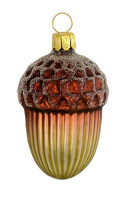 Eichel, gespritzt grün, braun Eichel, gespritzt grün, braun