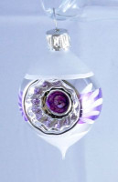 4 cm Ei 1 Reflex, Nostalgie-Kappen lila/weiß 4 cm Ei 1 Reflex, Nostalgie-Kappen lila/weiß