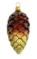 10 cm Tannenzapfen gespritzt grün, braun 10 cm Tannenzapfen gespritzt grün, braun