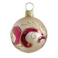 5 cm Kugel, Sortiment orientalischer Zauber, 6-fach matt champagner 5 cm Kugel, Sortiment orientalischer Zauber, 6-fach matt champagner