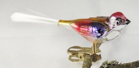 kleiner Vogel, silber, gespritzt Nr. 131, rot, gold, blau kleiner Vogel, silber, gespritzt Nr. 131, rot, gold, blau